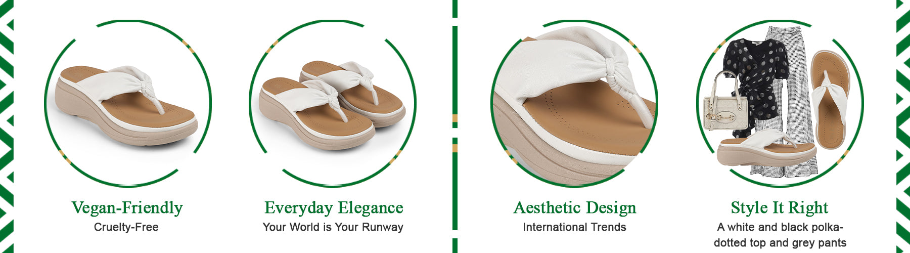 Tresmode Hobi White Women's Casual Wedge Sandals - A+ Content