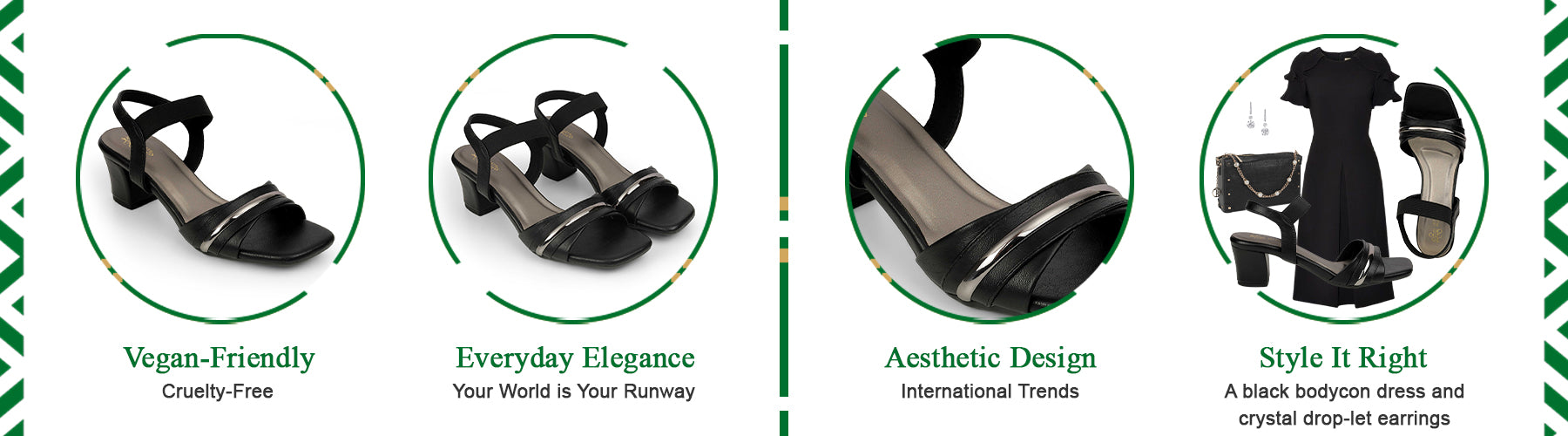 Tresmode Jive Black Women's Dress Block Heel Sandals - A+ Content