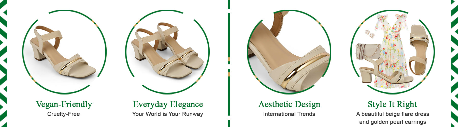 Tresmode Jive Cream Women's Dress Block Heel Sandals - A+ Content