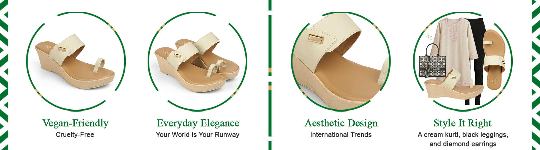 Tresmode Kannes Cream Women's Dress Wedge Sandals - A+ Content