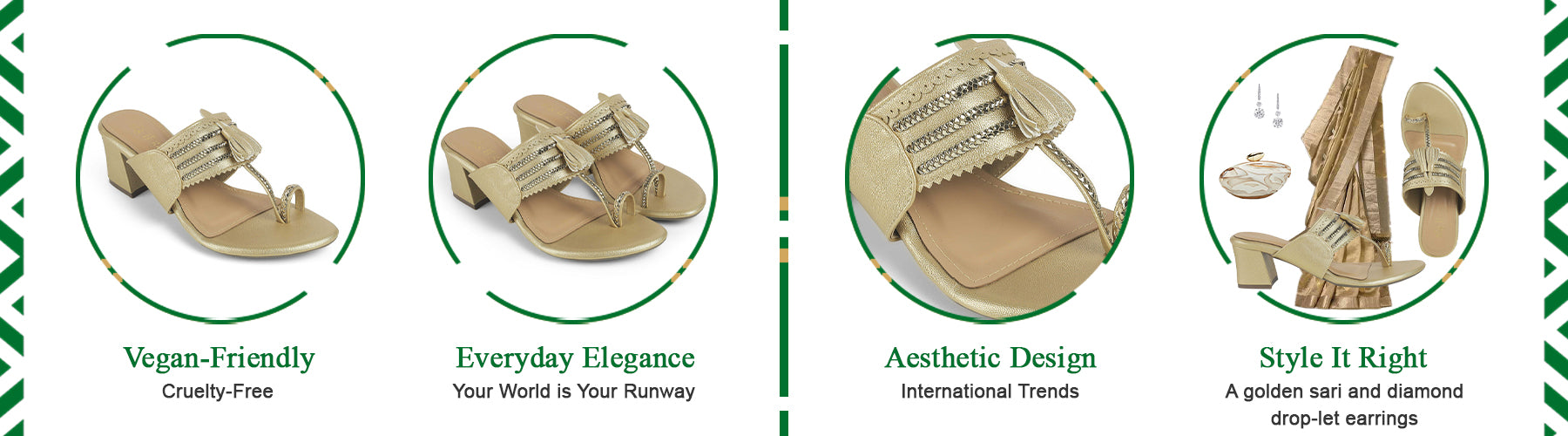Tresmode Kola Gold Women's Dress Block Heel Sandals - A+ Content