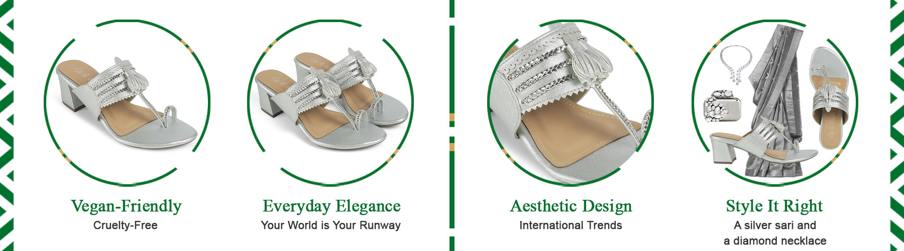 Tresmode Kola Silver Women's Dress Block Heel Sandals - A+ Content