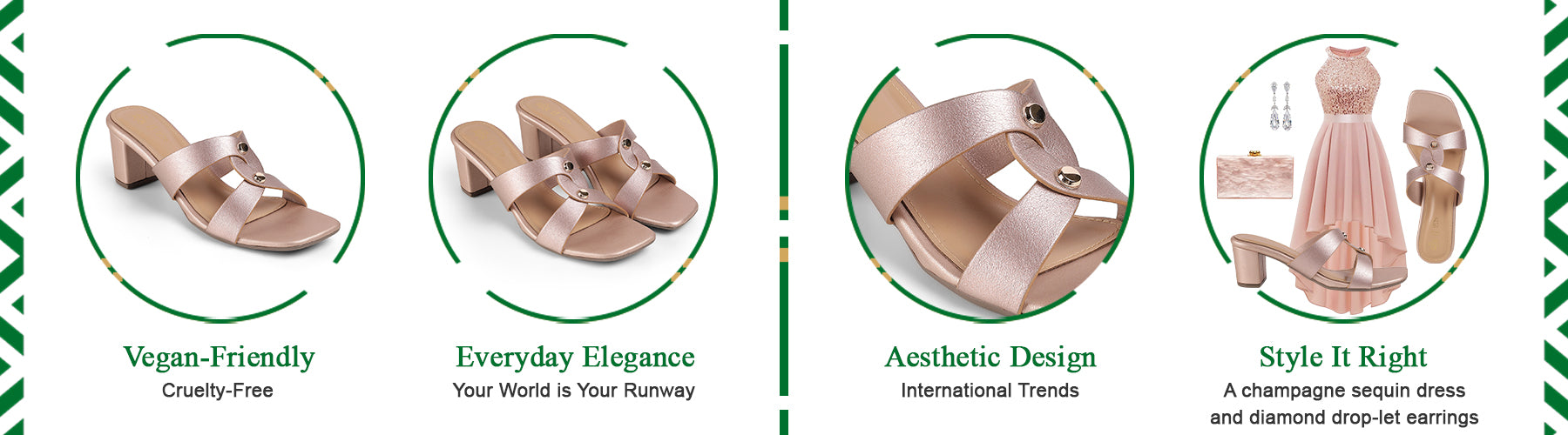 Tresmode Mataya Champagne Women's Dress Block Heel Sandals - A+ Content