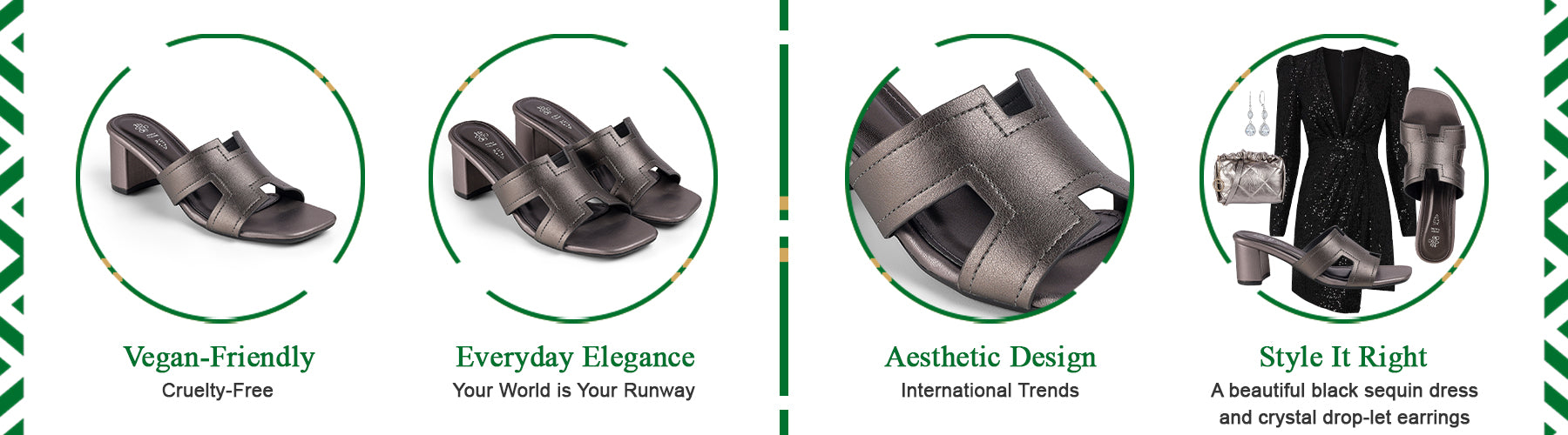Tresmode Mylon Pewter Women's Dress Block Heel Sandals - A+ Content