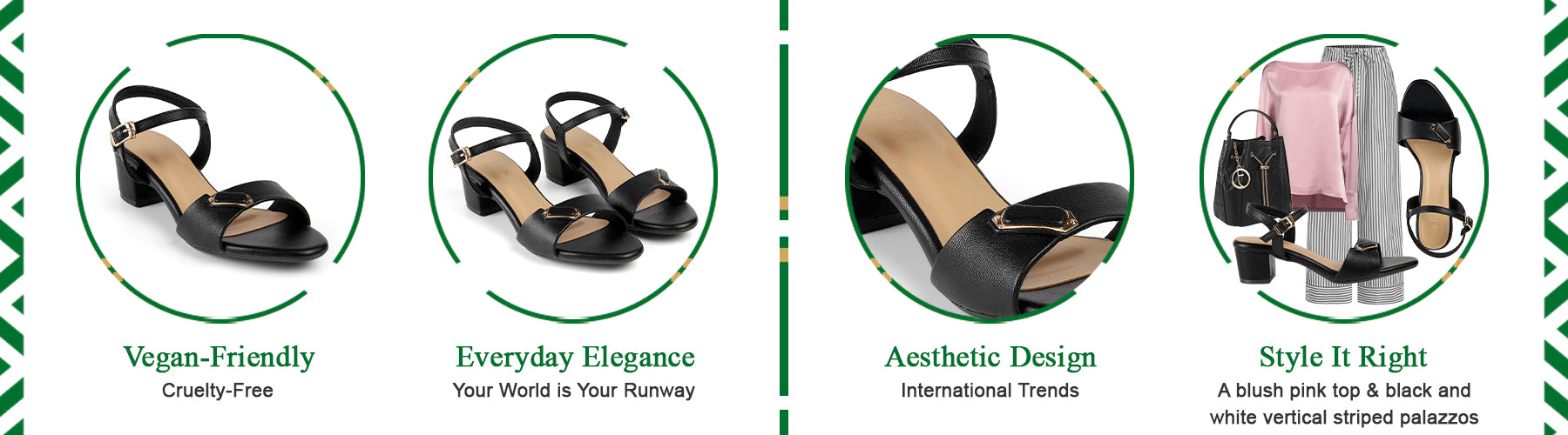 Tresmode Nemau Black Women's Dress Block Heel Sandals - A+ Content