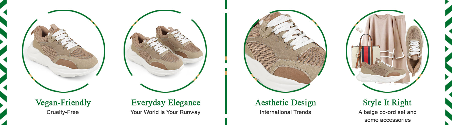 Tresmode Nordi Khaki Women's Sneakers - A+ Content