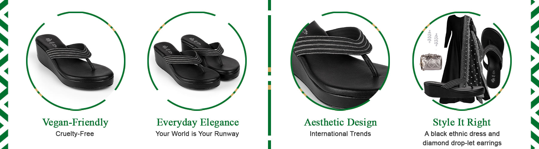 Tresmode Pary Black Women's Dress Wedge Heel Sandals - A+ Content