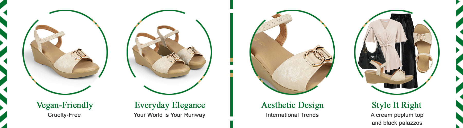 Tresmode Rerun Cream Women's Dress Wedge Sandals - A+ Content