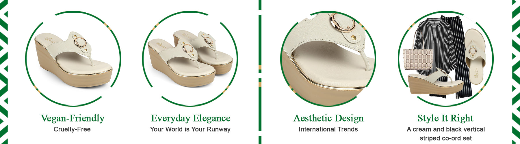 Tresmode Rouge Cream Women's Dress Wedge Sandals - A+ Content