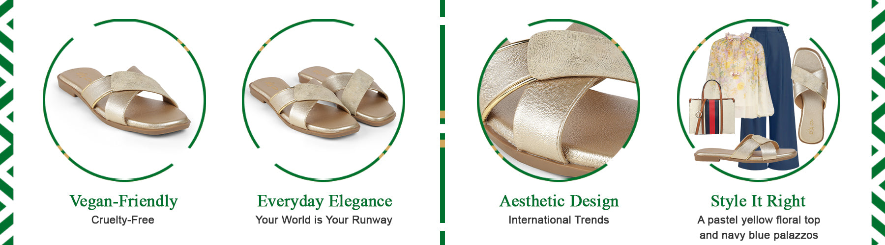 Tresmode Rujo Gold Women's Dress Flats - A+ Content