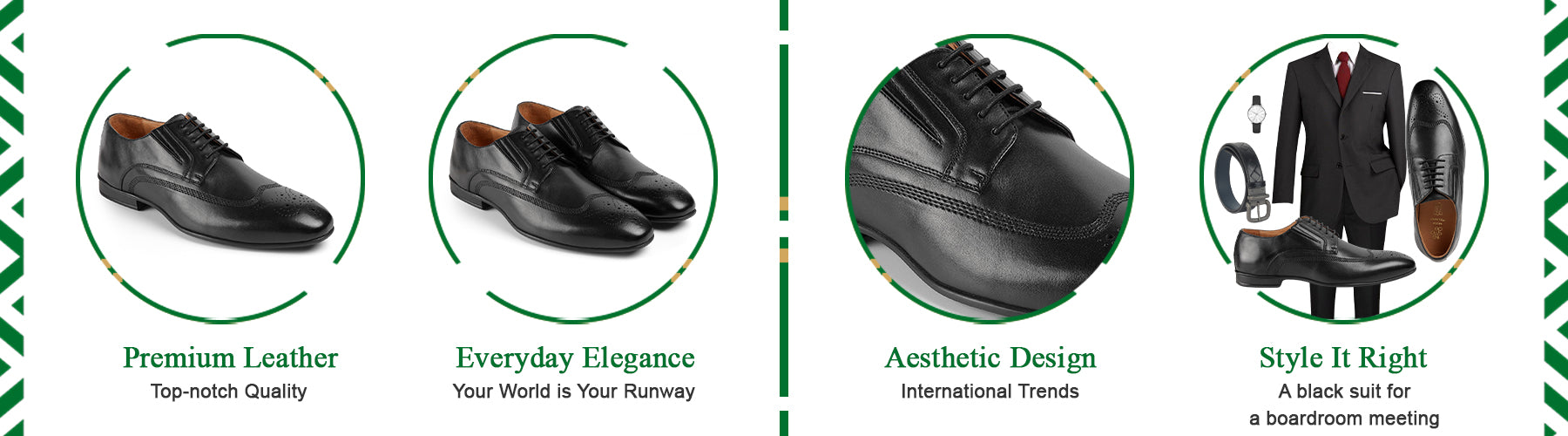 Tresmode Sanderb Black Men's Oxford Lace Ups - A+ Content