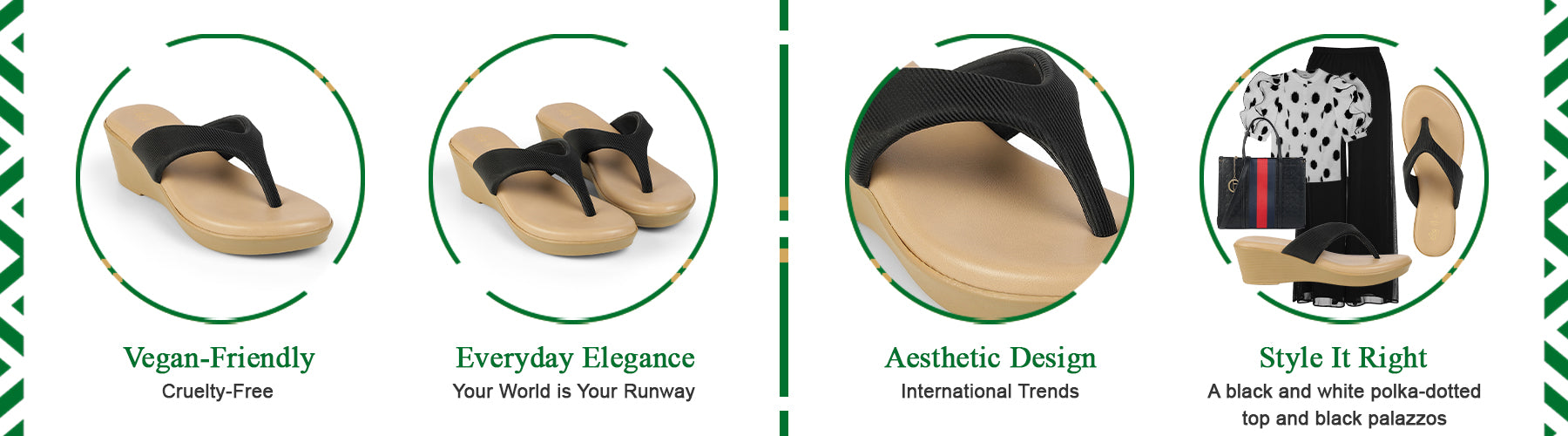 Tresmode Simple Black Women's Dress Wedge Sandals - A+ Content