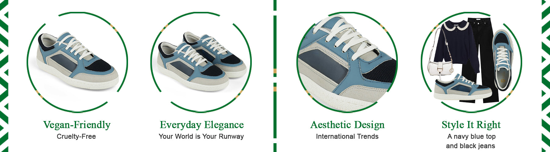 Tresmode View Blue Women's Sneakers - A+ Content