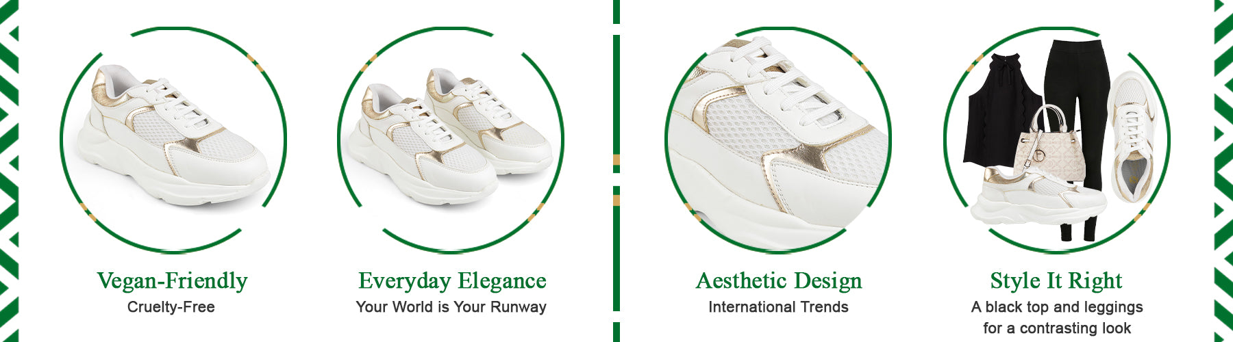 Tresmode White Gold Women's Sneakers - A+ Content