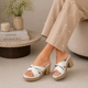 Tresmode Albanny White Women's Dress Block Heel Sandals