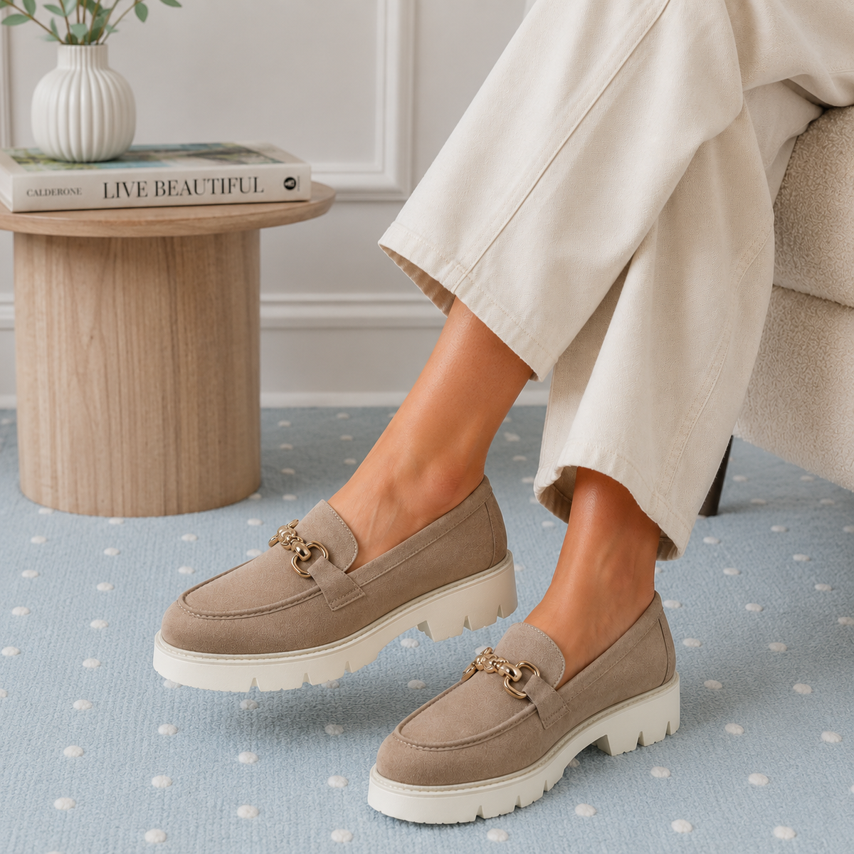 Tresmode Anv Oyester Women's Casual Chunky Sole Loafers
