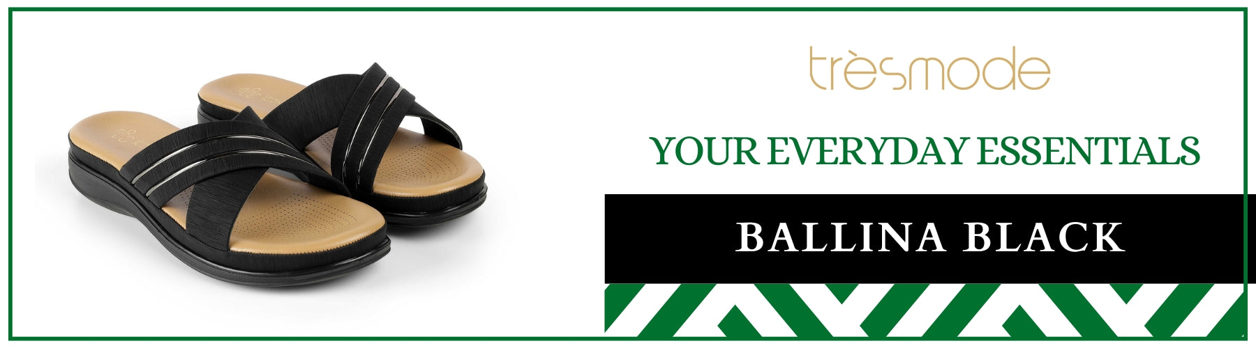 Tresmode Ballina Black Women's Casual Small Wedge Sandals - A+ Content