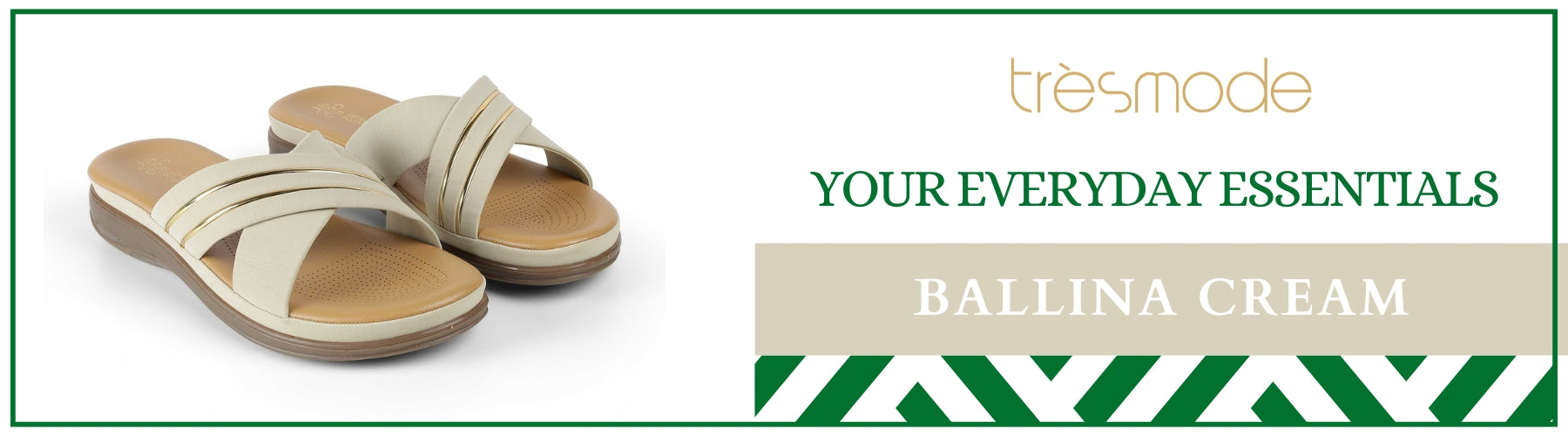 Tresmode Ballina Cream Women's Casual Small Wedge Sandals - A+ Content