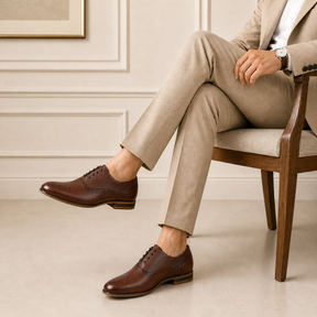 Tresmode Balsa Tan Men's Leather Lace Ups