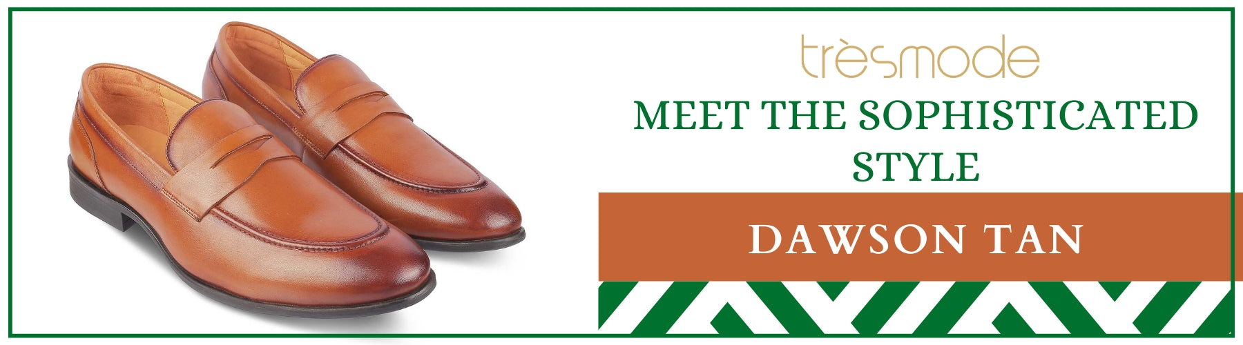 Tresmode Dawson Tan Men's Leather Penny Loafers - A+ Content