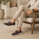 Tresmode Federer Brown Men's Penny Leather Driving Loafers