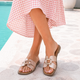 Tresmode Florun Champagne Women's Dress Flats
