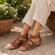 Tresmode Greek Tan Women's Casual Platform Flats