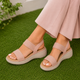Tresmode Hosint Pink Women's Casual Wedge Sandals