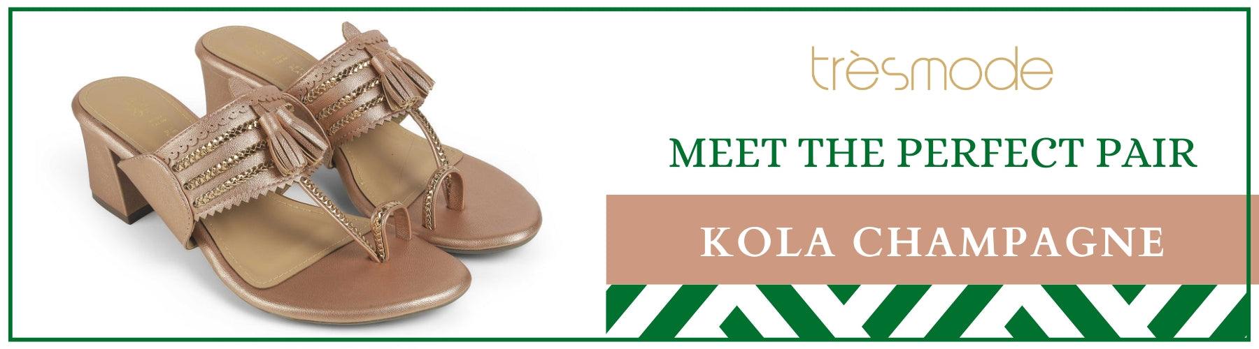 Tresmode Kola Champagne Women's Dress Block Heel Sandals - A+ Content
