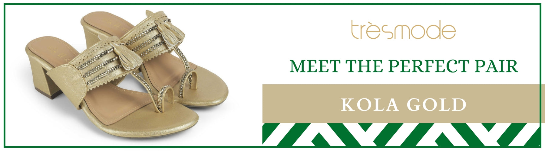 Tresmode Kola Gold Women's Dress Block Heel Sandals - A+ Content