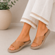 Tresmode Lalita Beige Women's Casual Platform Flats