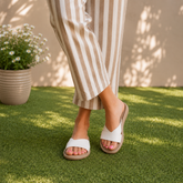 Tresmode Lalita White Women's Casual Platform Flats