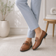 Tresmode Malwa Tan Men's Leather Loafers