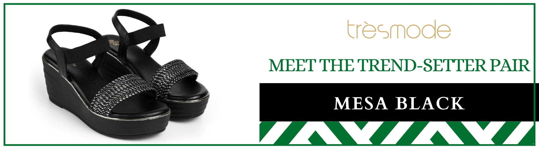 Tresmode Mesa Black Women's Casual Wedge Sandals - A+ Content