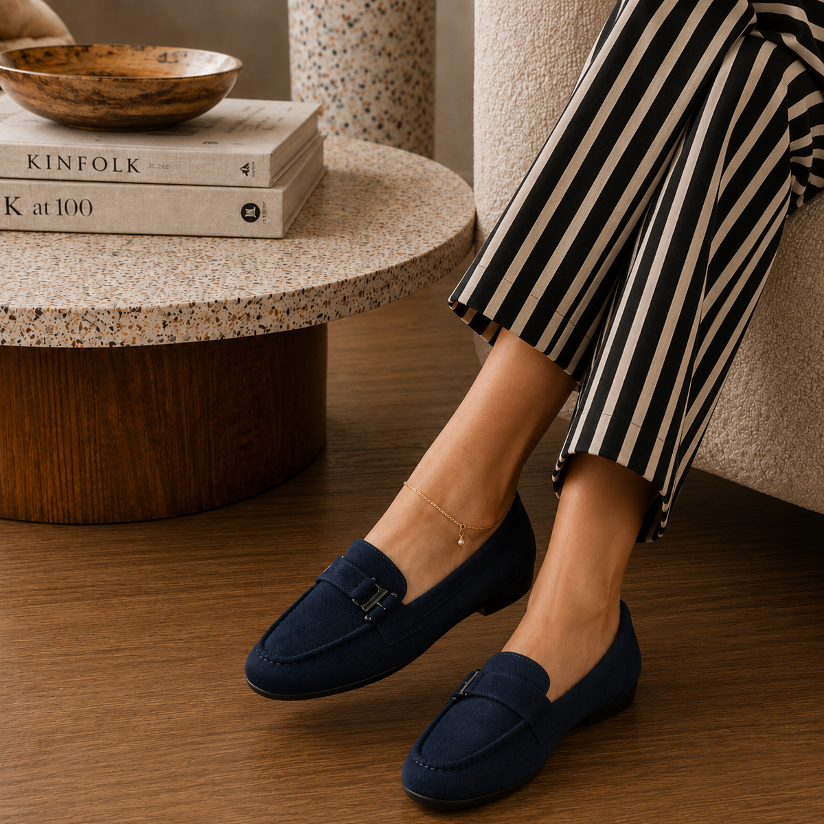 Tresmode Mil Blue Women's Casual Loafers