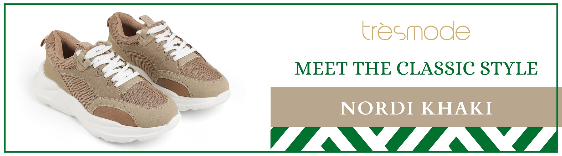 Tresmode Nordi Khaki Women's Sneakers - A+ Content