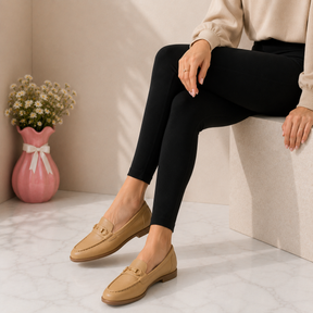 Tresmode Nubuc Camel Women's Casual Loafers