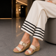 Tresmode Regold Cream Women's Dress Wedge Heel Sandals