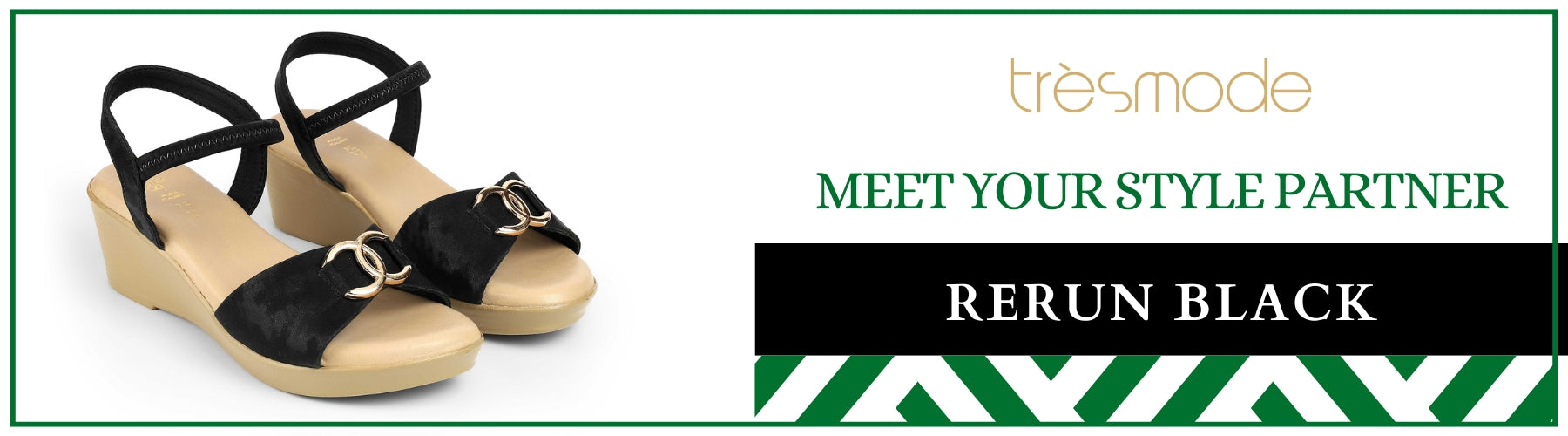 Tresmode Rerun Black Women's Dress Wedge Sandals - A+ Content