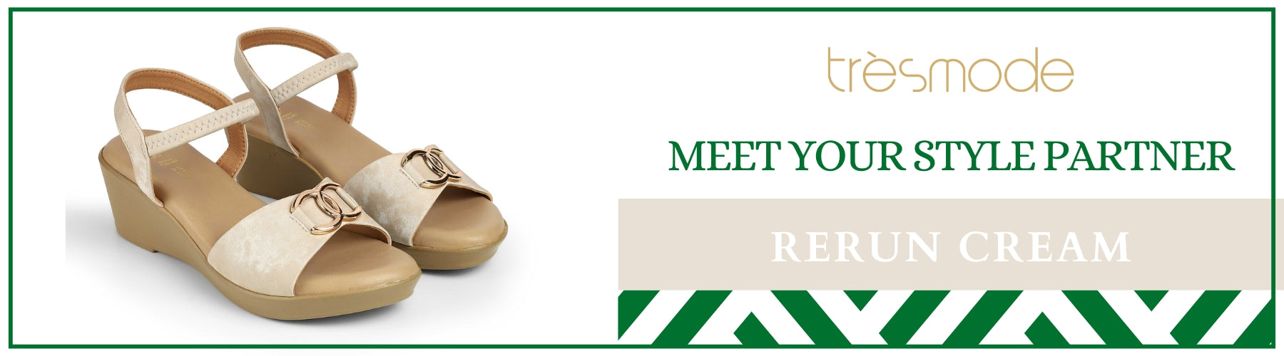 Tresmode Rerun Cream Women's Dress Wedge Sandals - A+ Content