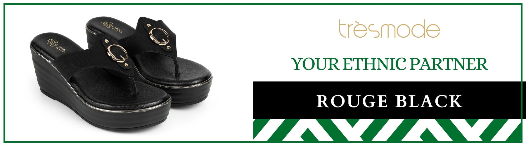 Tresmode Rouge Black Women's Dress Wedge Sandals - A+ Content