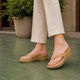 Tresmode Simple Beige Women's Dress Wedge Sandals