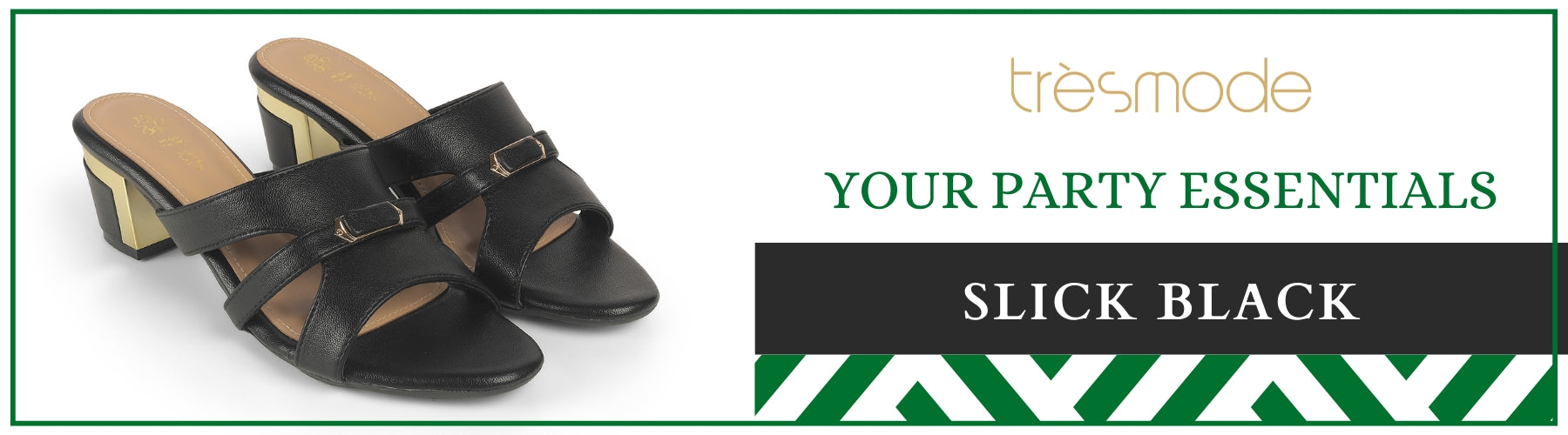Tresmode Slick Black Women's Dress Block Heel Sandals - A+ Content