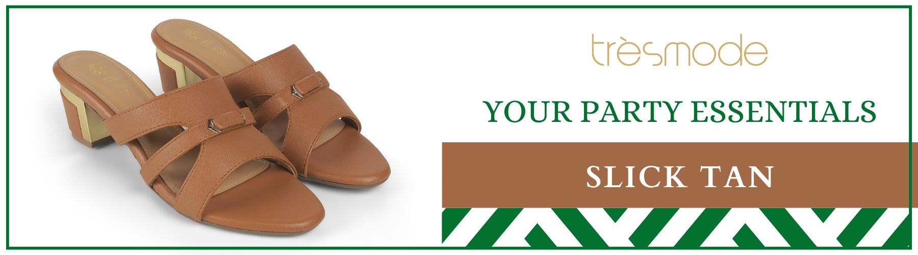 Tresmode Slick Tan Women's Dress Block Heel Sandals - A+ Content