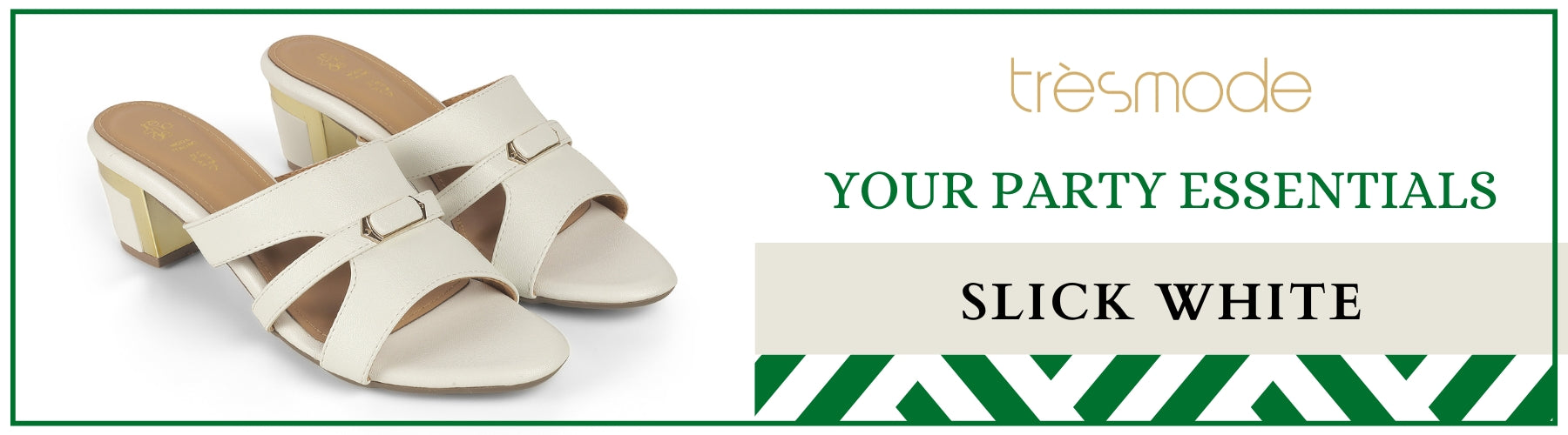 Tresmode Slick White Women's Dress Block Heel Sandals - A+ Content