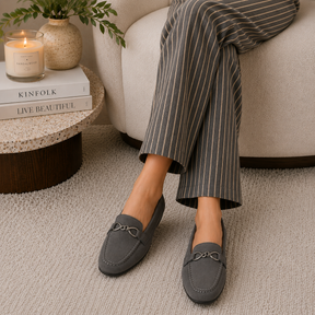 Tresmode Sliuck Grey Women's Dress Loafers