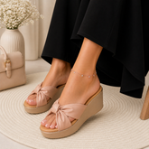 Tresmode Sof Pink Women's Dress Wedge Heel Sandals