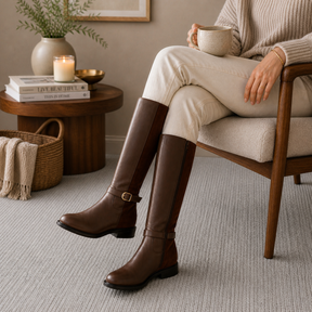 Tresmode Stick Brown Women's Knee-length Boots