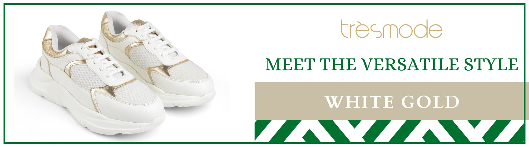 Tresmode White Gold Women's Sneakers - A+ Content