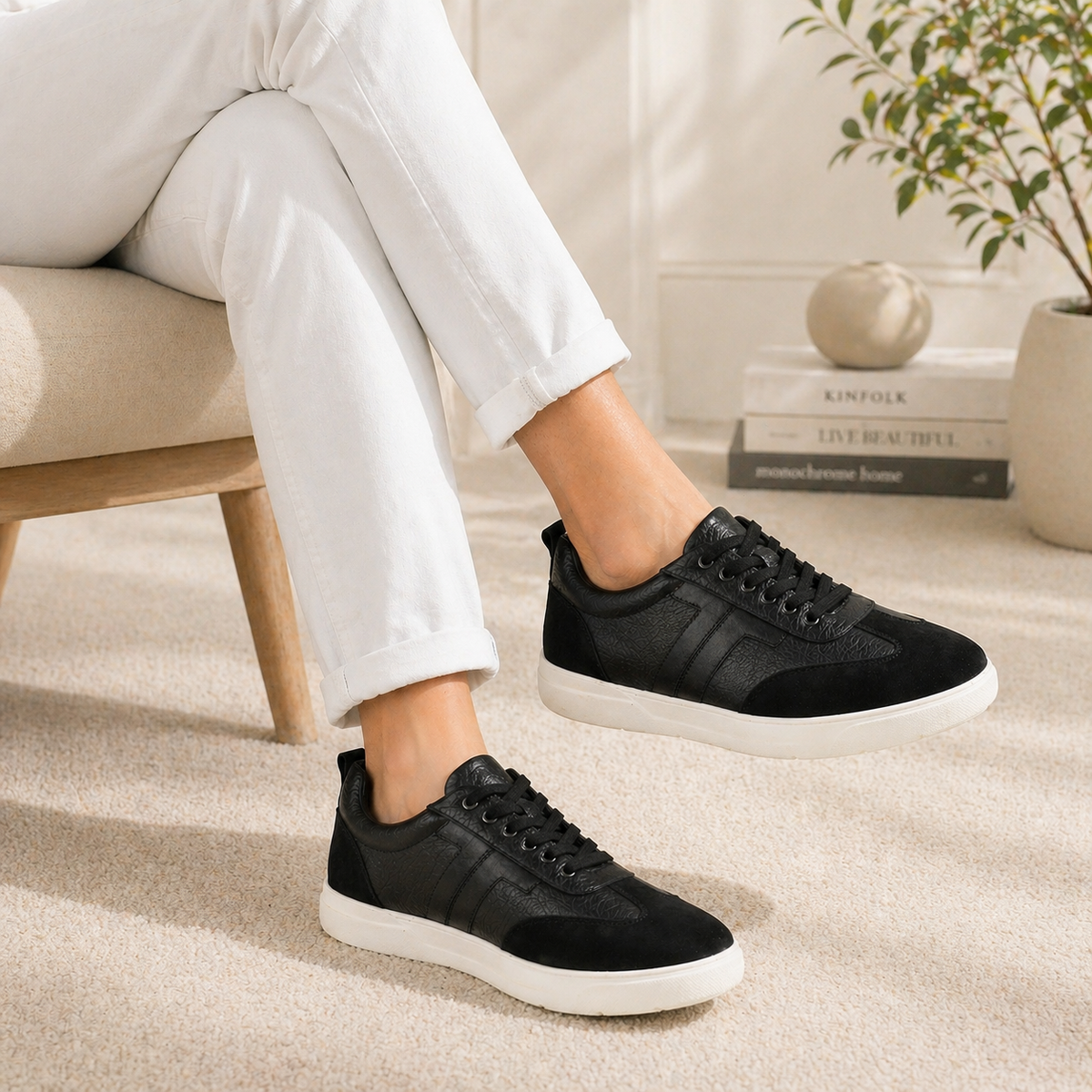 Tresmode Zolo Black Men's Sneakers
